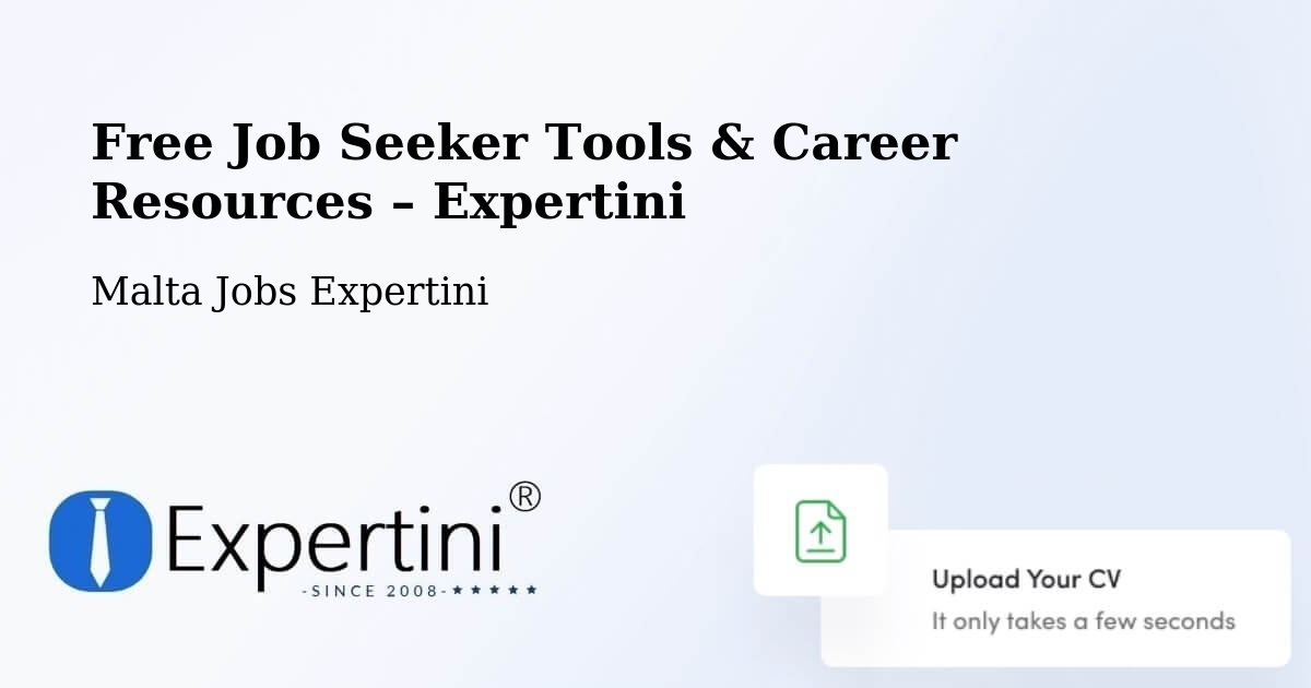 Free Job Seeker Tools & Career Resources – Fgura - Fgura, Malta Jobs Expertini